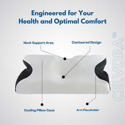 Celvora™ Ergonomic Memory Foam Pillow