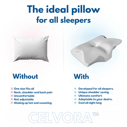 Celvora™ Ergonomic Memory Foam Pillow