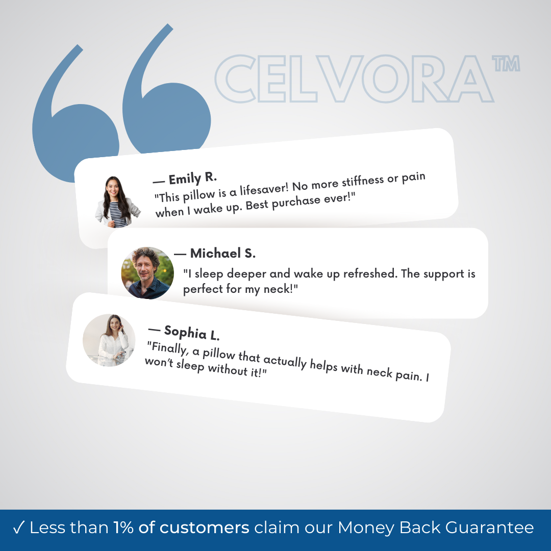 Celvora™ Ergonomic Memory Foam Pillow